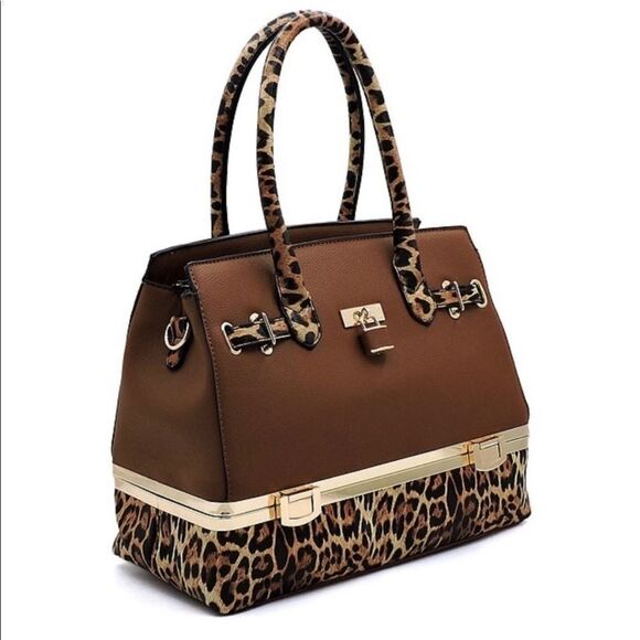 Leopard Pattern Double Handles bag - Picture 4 of 7